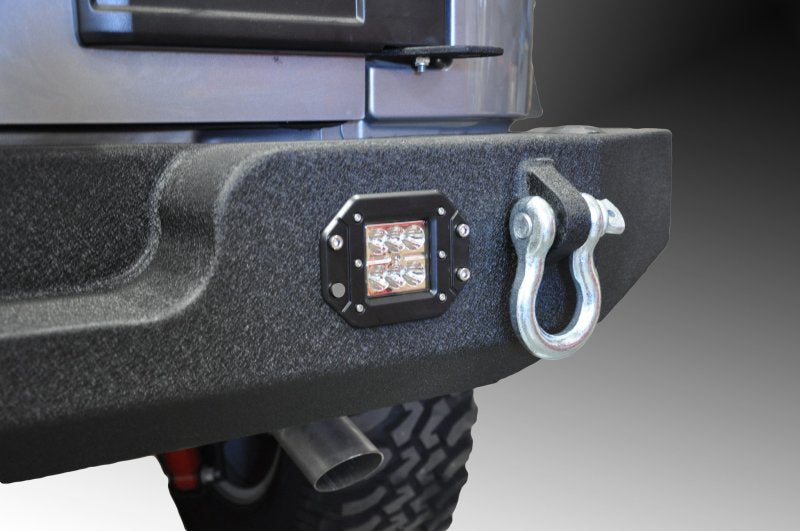 DV8 Offroad 07-18 Jeep Wrangler JK Full Length Rear Bumper w/ Light Holes RBSTTB-11
