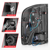 ANZO 2007-2013 Chevrolet Silverado1500/ 2500/ 3500 LED Tail Lights w/ Light Bar Black Housing Smoke 311381