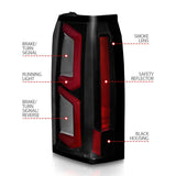 ANZO 2015-2020 Chevrolet Tahoe LED Tail Lights w/ Light Bar Black Housing Somke Lens 311375