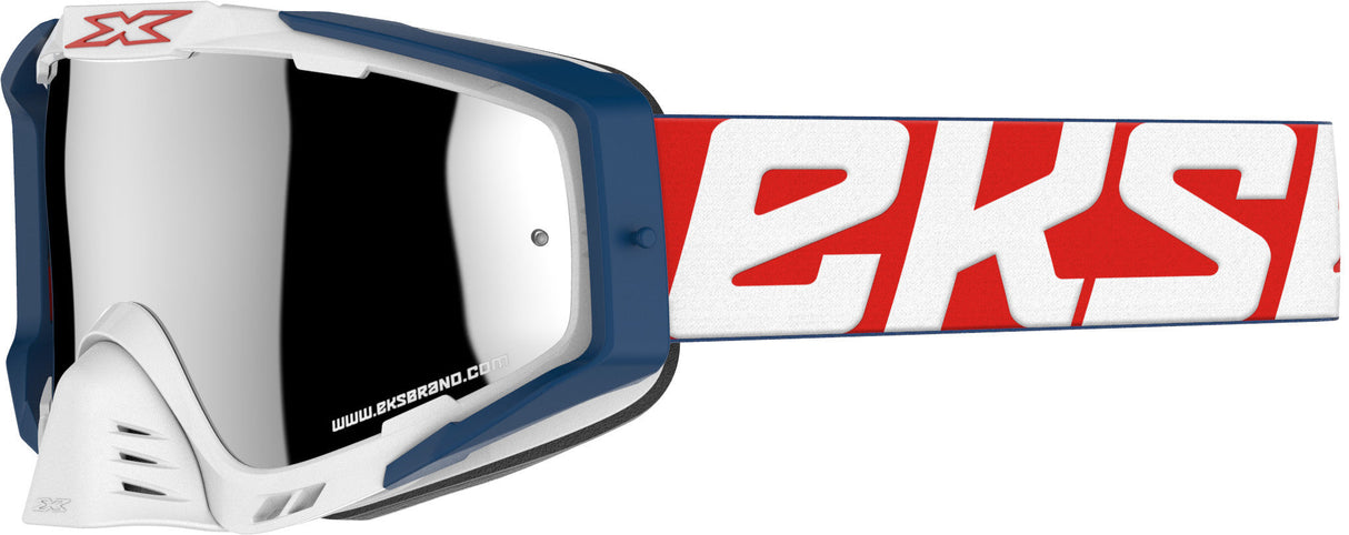 EKS BRAND Outrigger Goggle Patriot Red/White/Blue W/Silver Mirror 067-60115