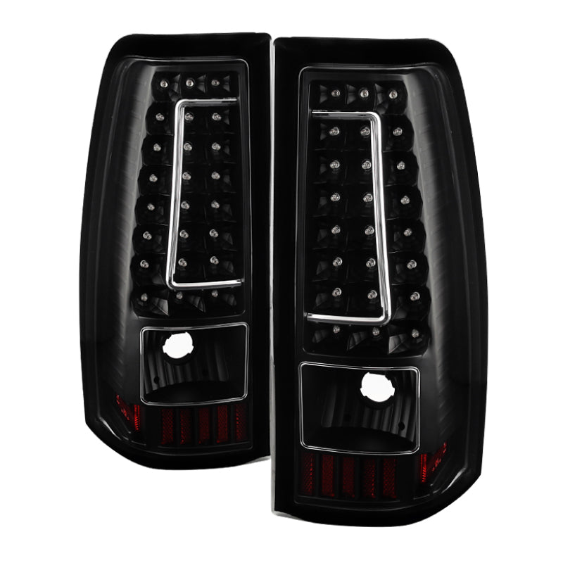 Xtune Chevy Silverado 1500-2500-3500 03-06 C-Shape LED Tail Lights Black ALT-ON-CS03-G2-LED-BK 5081261