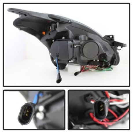 Spyder Nissan Altima 4Dr 10-12 Projector Headlights Light DRL LED Halo Blk PRO-YD-NA104D-LTDRL-BK 5076830