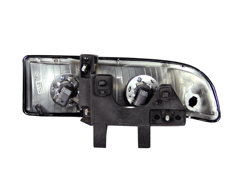 ANZO 1998-2005 Chevrolet S-10 Crystal Headlights Black 111156