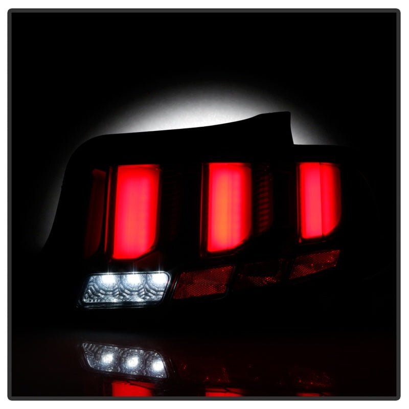 Spyder 10-12 Ford Mustang Light Bar Seq Turn Signal LED Tail Lights - Smoke ALT-YD-FM10-LED-SM 5085115