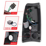 ANZO 1999-2007 Chevrolet Silverado 1500 LED Taillights Red/Clear 311010