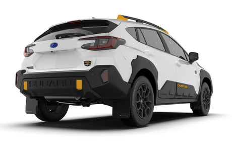 Rally Armor - 2024 Subaru Crosstrek (Wilderness Only) Black UR Mud Flap W/Red Logo - No Drilling Req MF116-UR-BLK-RD