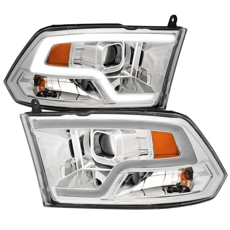 ANZO 09-18 Dodge Ram 1500 Plank Style Projector Headlights Chrome w/ Halo 111405