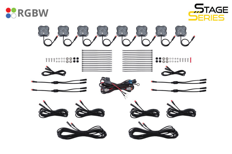 Diode Dynamics Stage Series RGBW LED Rock Light (8-pack) DD7454