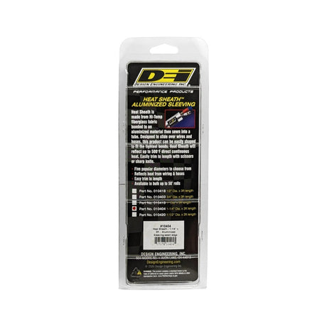 DEI Heat Sheath 1-1/4in I.D. x 3ft - Aluminized Sleeving - Sewn Edge 10404