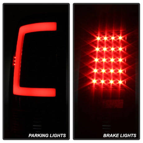 Xtune GMC Sierra 07-13 LED Tail Lights Black ALT-ON-GS07-G2-LED-BK 5081551
