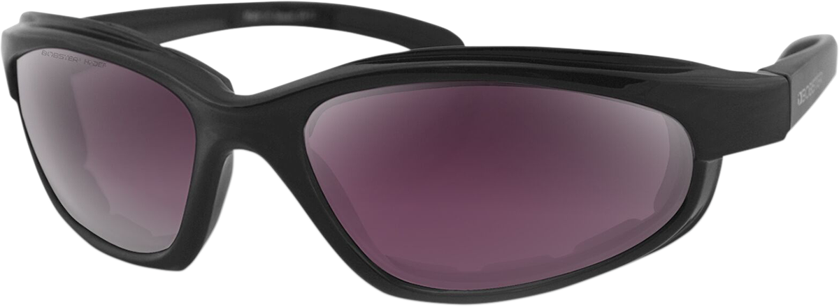 BOBSTER Fat Boy Sunglasses - Matte Black - Purple/Silver Revo EFB004H