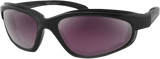 BOBSTER Fat Boy Sunglasses - Matte Black - Purple/Silver Revo EFB004H