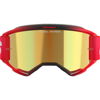 ALPINESTARS GOGGLES Vision 5 Goggle - Blaze - Red - Gold Mirror 5102125-3115