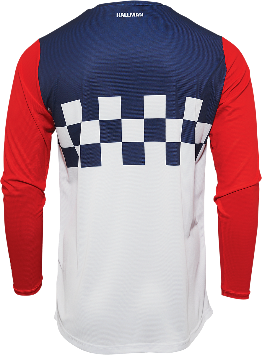 THOR Hallman Differ Cheq Jersey - White/Red/Blue - 3XL 2910-6607