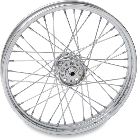 DRAG SPECIALTIES Front Wheel - Single Disc/No ABS - Chrome - 21"x2.15" - '36-'66 FL 64441