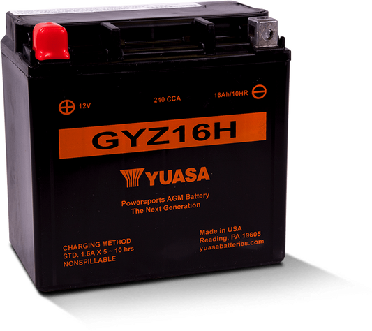 Yuasa GYZ16H High Performance Maintenance Free AGM 12 Volt Battery
