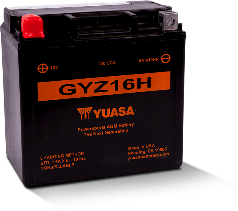 Yuasa GYZ16H High Performance Maintenance Free AGM 12 Volt Battery YUAM716GH