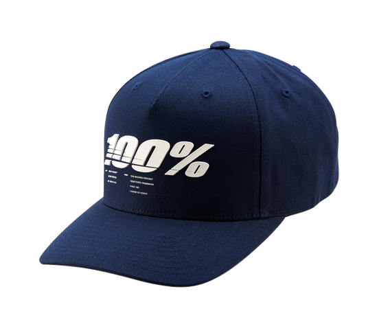 100% Staunch Snapback Hat - Navy 20072-015-01