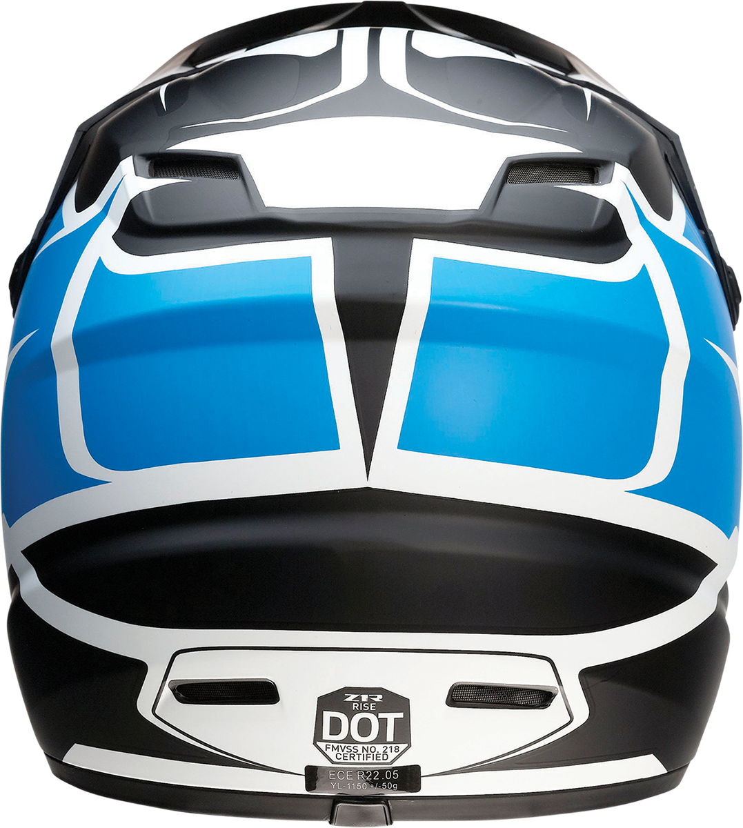 Z1R Youth Rise Helmet - Flame - Blue - Medium 0111-1449