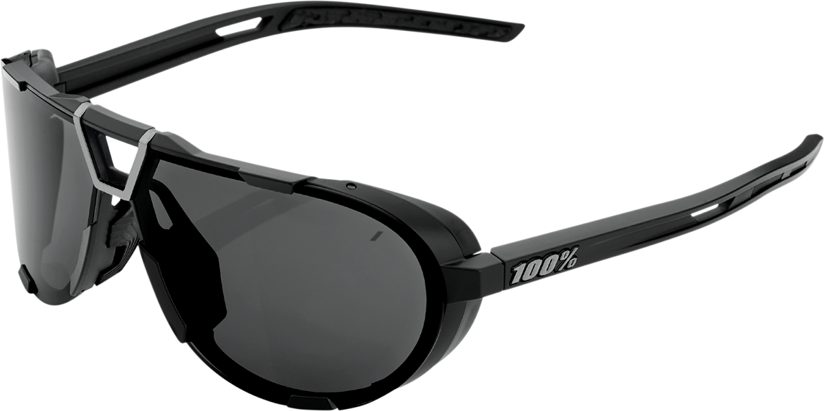 100% Westcraft Sunglasses - Matte Black - Smoke 61046-102-01