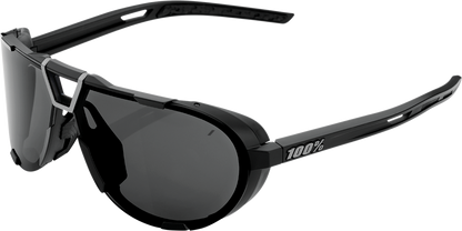 100% Westcraft Sunglasses - Matte Black - Smoke 61046-102-01