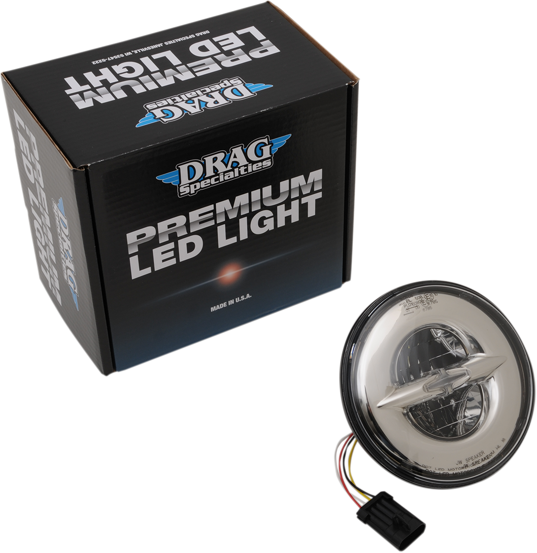 DRAG SPECIALTIES 7" Reflector-Style LED Headlamp - Chrome N/F FLHR MODELS 555854