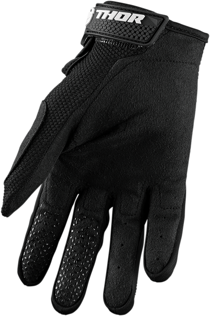 THOR Sector Gloves - Black/White - Large 3330-5856