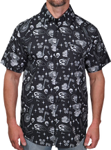 LETHAL THREAT Chop It Short-Sleeve Shirt - Black - XL MG60131XL