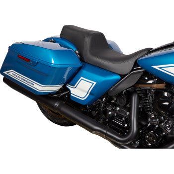 DRAG SPECIALTIES Asiento Predator 1Up - Vinilo - Negro - Liso - FLH '08-'23 0801-1480 