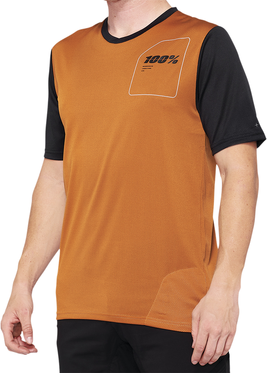 100% Ridecamp Jersey - Terracotta/Black - Small 40027-00015