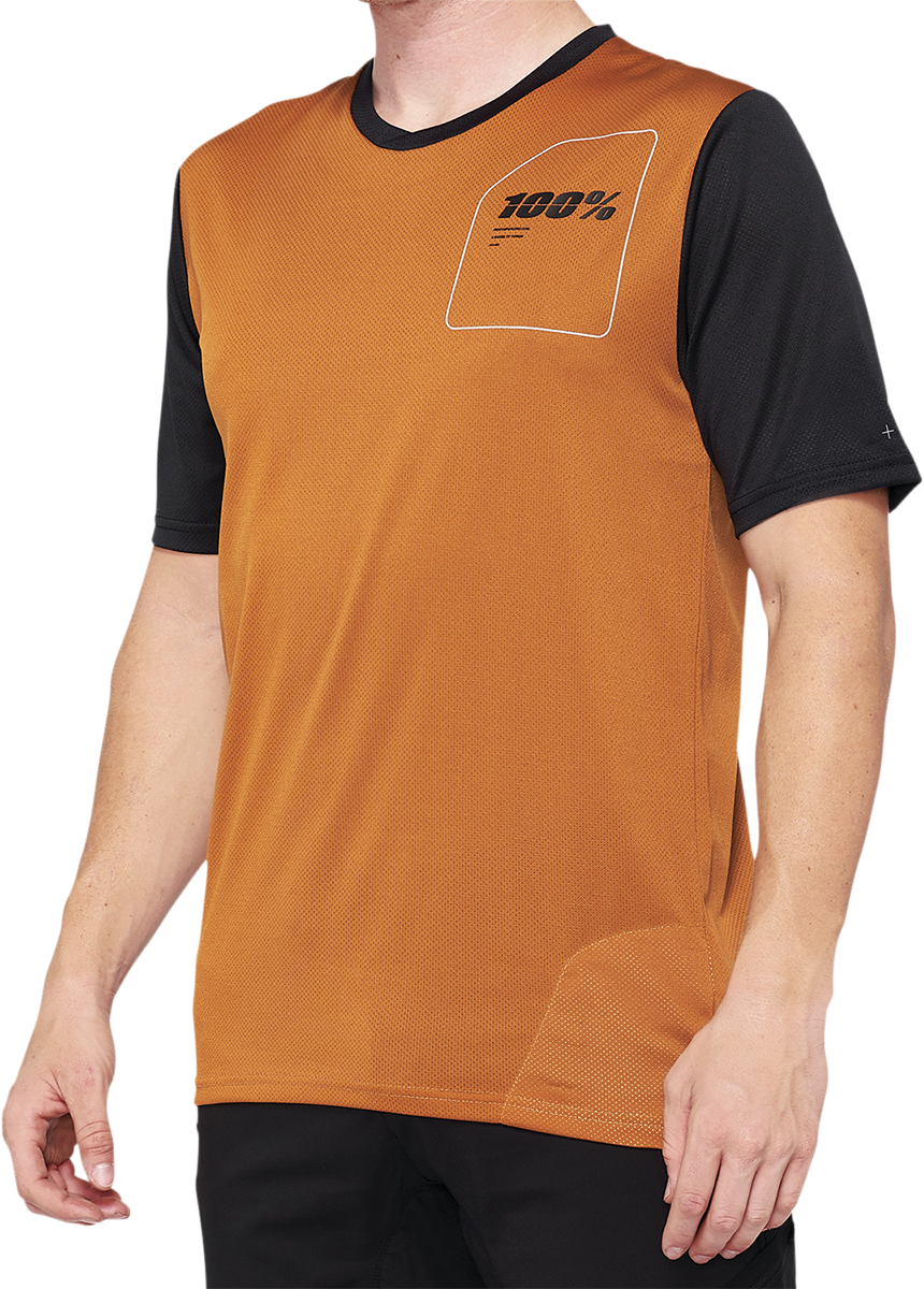 100% Ridecamp Jersey - Terracotta/Black - Medium 40027-00016