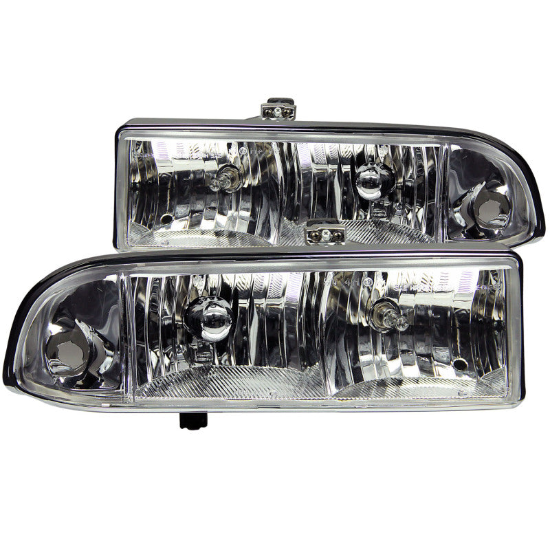 ANZO 1998-2005 Chevrolet S-10 Crystal Headlights Chrome 111014