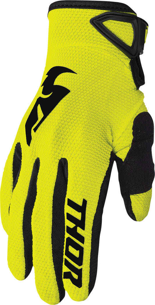 THOR Sector Gloves - Acid/Black - Small 3330-5878