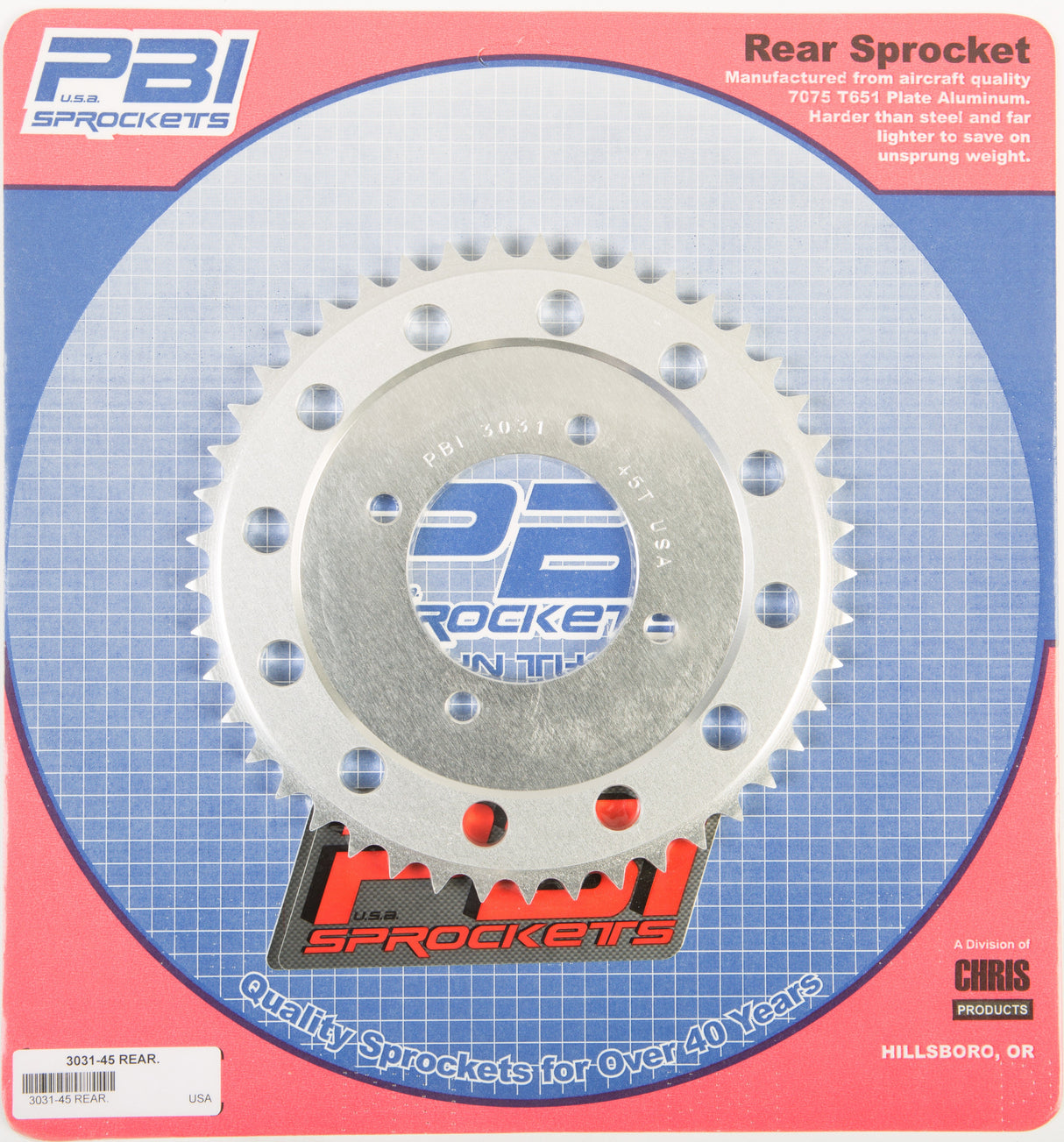 PBIRear Sprocket Aluminum 45t-428 Hon3031-45-2