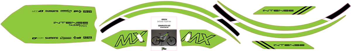 D'COR VISUALS Graphics Kit for Tazer MX - Green 10-80-100-GR