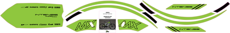 D'COR VISUALS Graphics Kit for Tazer MX - Green 10-80-100-GR