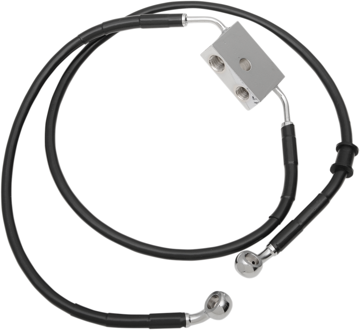 DRAG SPECIALTIES Línea de freno - Delantero - +8" - Negro - XL 614745-8BLK