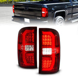 ANZO 14-18 GMC Sierra 1500 LED Taillights Red/Clear 311466