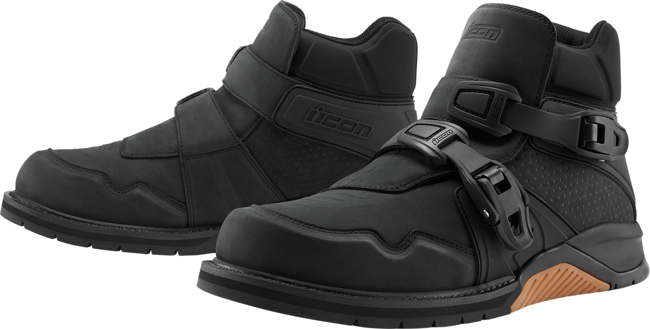 ICON Slabtown Waterproof Boots - Black - Size 8 3403-1305