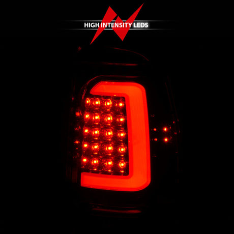 ANZO 1997-2004 Dodge Dakota LED Taillights Chrome Housing Red Lens Pair 311349