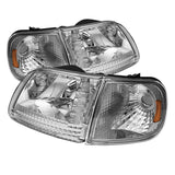 Xtune Ford F150 97-03 / Expedition 97-02 Crystal Headlights w/Corner Chrome HD-JH-FF15097-SET-AM-C 5070326