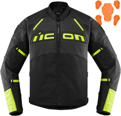 ICON Contra2™ CE Jacket - Black/Hi-Viz - 3XL 2810-3659