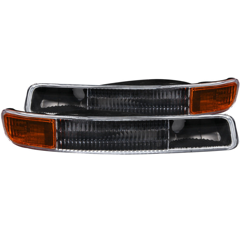 ANZO 1999-2006 Gmc Sierra 1500 Euro Parking Lights Black w/ Amber Reflector 511005