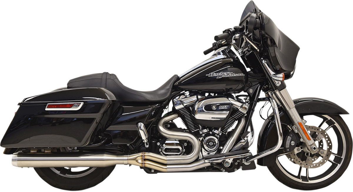 BASSANI XHAUST 2:1 Exhaust - Stainless Steel - Straight Can  Glide  1F28SS