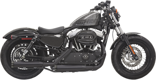 BASSANI XHAUST Mufflers - Black - Fluted - Sportster 1X27TB