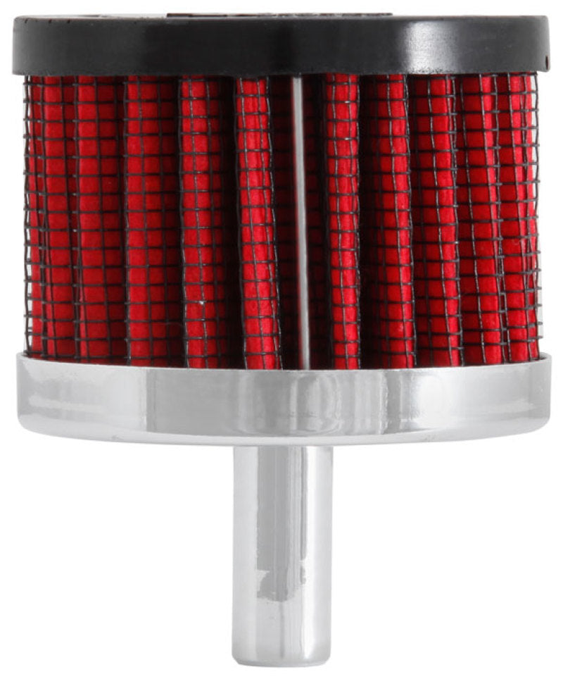 K&N Steel Base Crankcase Vent Filter 0.375in Vent OD x 2in OD x 1.5in Height 62-1000