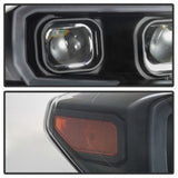 xTune Toyota Tacoma 16-18 DRL Light Bar Projector Headlights - Black PRO-JH-TTA16-LBDRL-BK 9039256