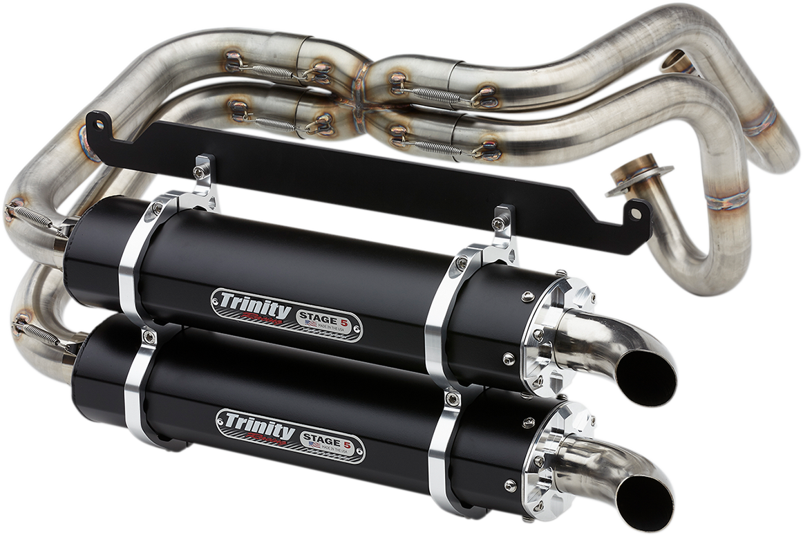 TRINITY RACING Dual Exhaust - Black - Talon TR-4170D-BK