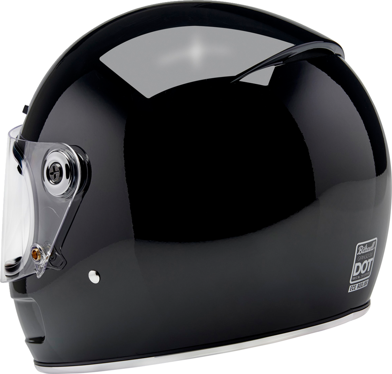 BILTWELL Gringo SV Helmet - Gloss Black - Large 1006-101-504