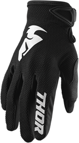 THOR Sector Gloves - Black/White - Medium 3330-5855